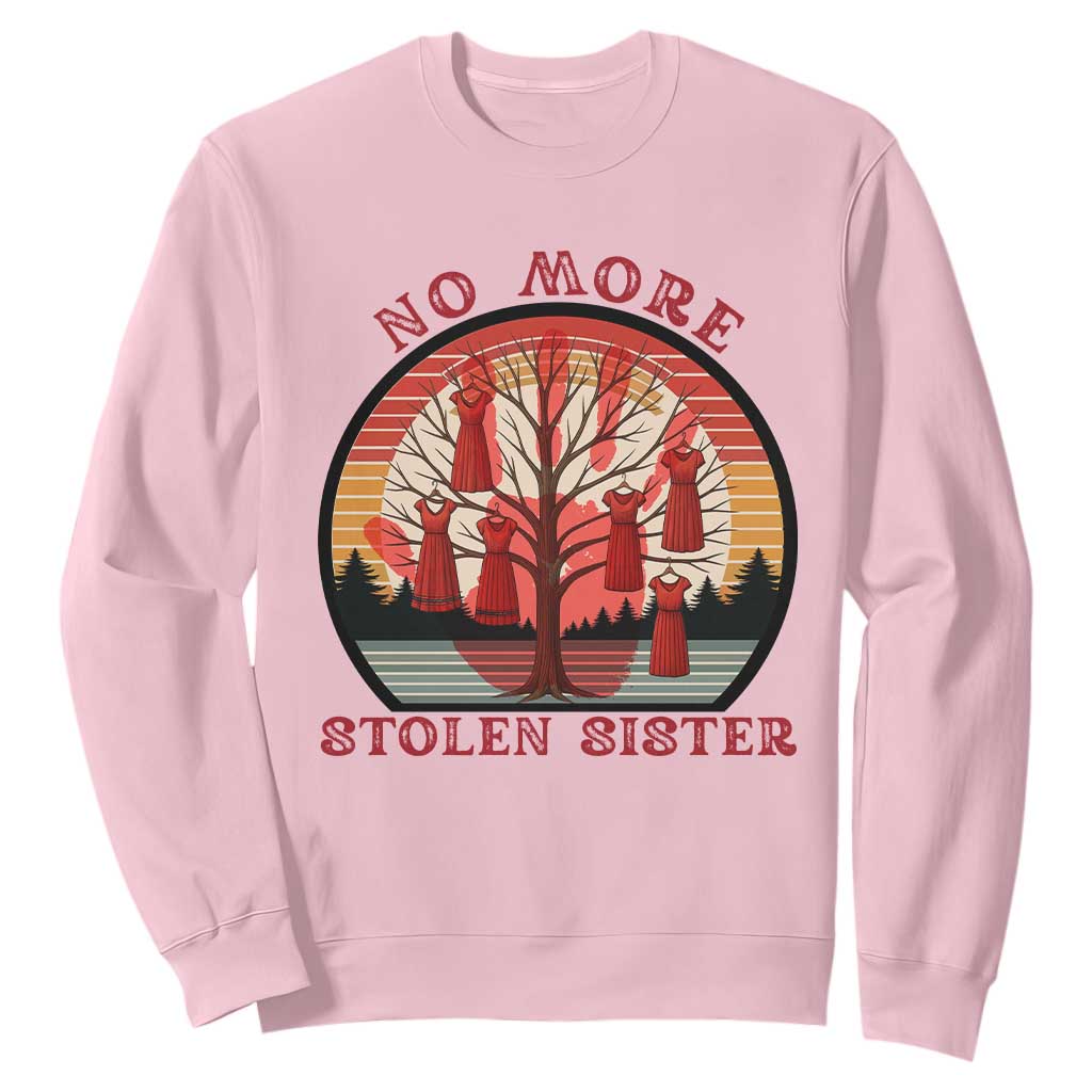 No More Stolen Sister Sweatshirt Red Hand MMIW Awareness America Native TS14 Light Pink Print Your Wear