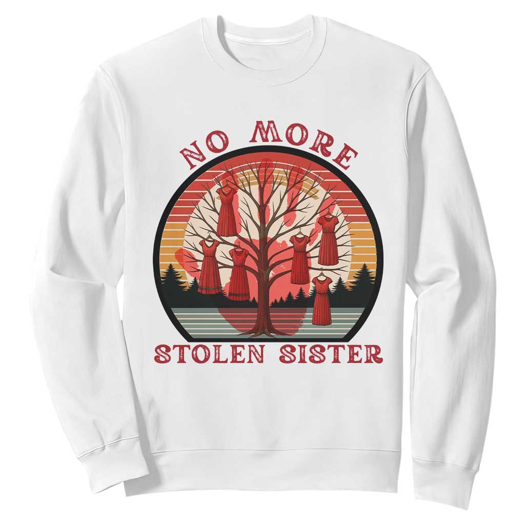 No More Stolen Sister Sweatshirt Red Hand MMIW Awareness America Native TS14 White Print Your Wear