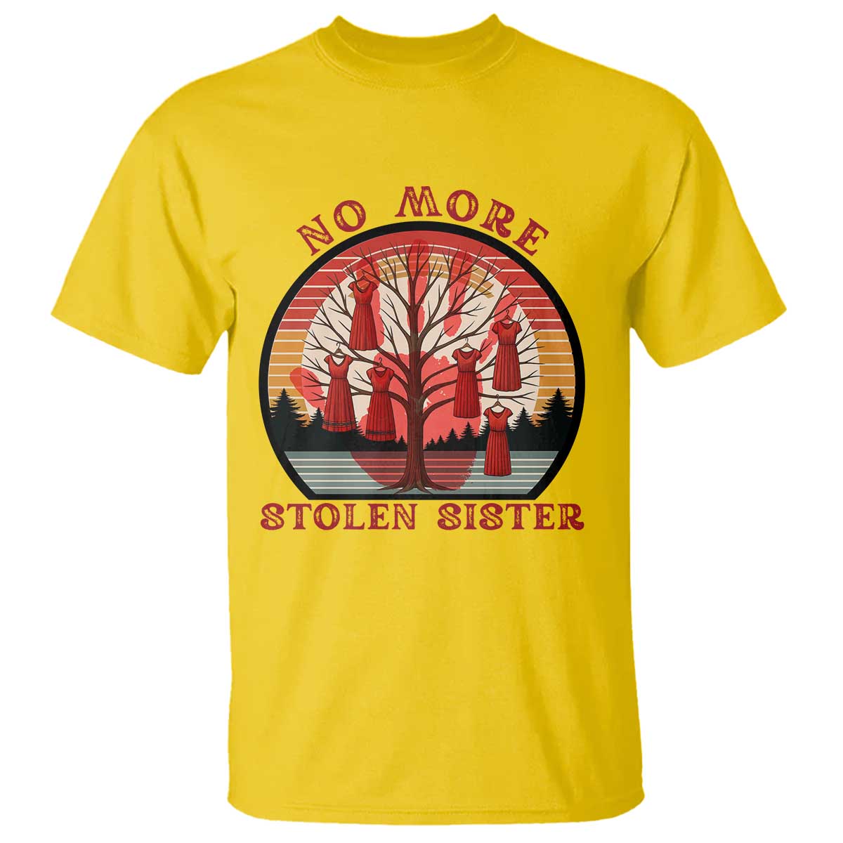No More Stolen Sister T Shirt Red Hand MMIW Awareness America Native TS14 Daisy Print Your Wear