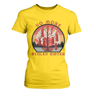 No More Stolen Sister T Shirt For Women Red Hand MMIW Awareness America Native - Print Your Wear