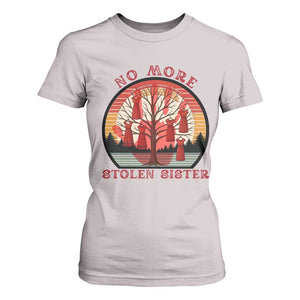 No More Stolen Sister T Shirt For Women Red Hand MMIW Awareness America Native - Print Your Wear