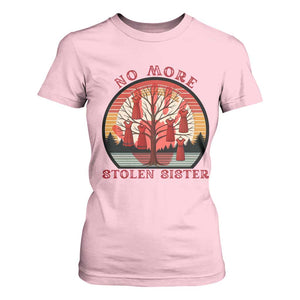 No More Stolen Sister T Shirt For Women Red Hand MMIW Awareness America Native - Print Your Wear