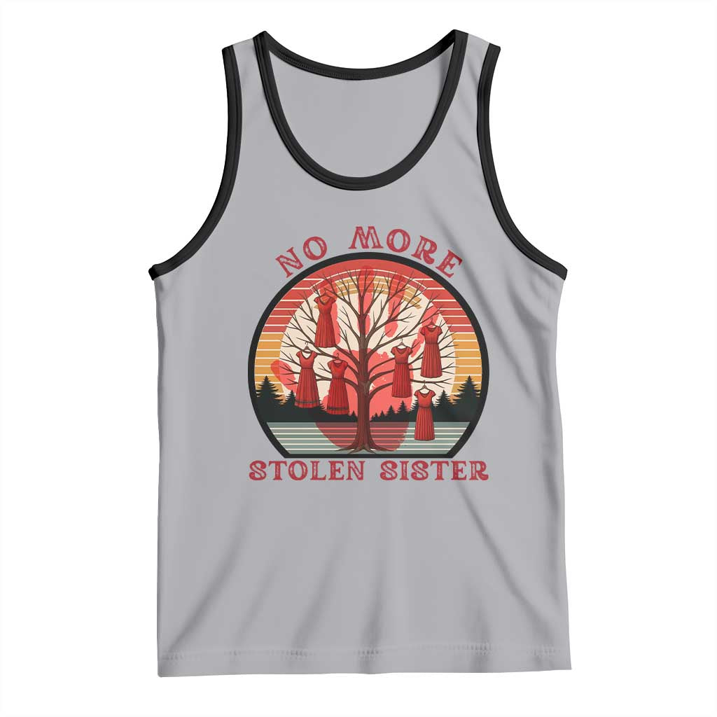 No More Stolen Sister Tank Top Red Hand MMIW Awareness America Native TS14 Athletic Heather Black Print Your Wear