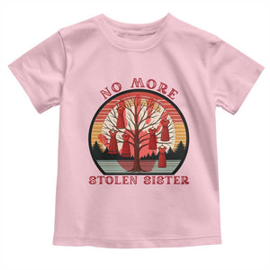 No More Stolen Sister Toddler T Shirt Red Hand MMIW Awareness America Native TS14 Light Pink Print Your Wear