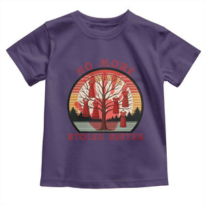 No More Stolen Sister Toddler T Shirt Red Hand MMIW Awareness America Native TS14 Purple Print Your Wear
