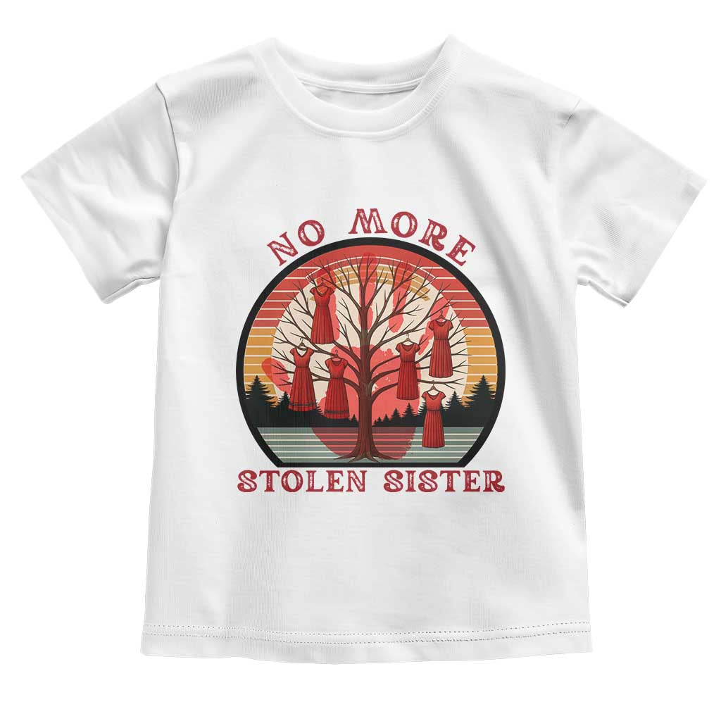 No More Stolen Sister Toddler T Shirt Red Hand MMIW Awareness America Native TS14 White Print Your Wear