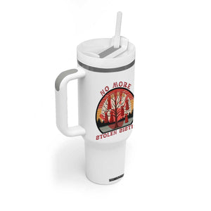 No More Stolen Sister Tumbler With Handle Red Hand MMIW Awareness America Native TS14 Print Your Wear