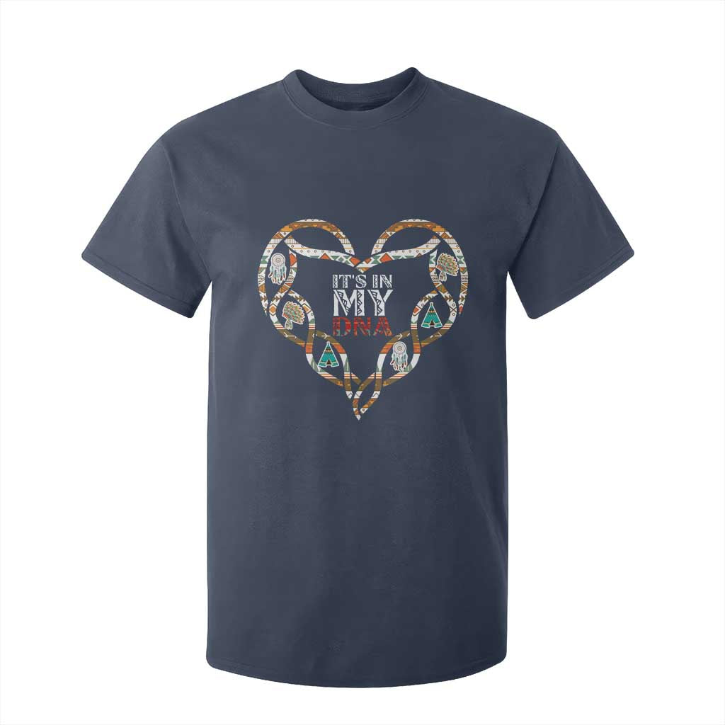 Native American Indian T Shirt For Kid It Is In My DNA TS14 Navy Print Your Wear