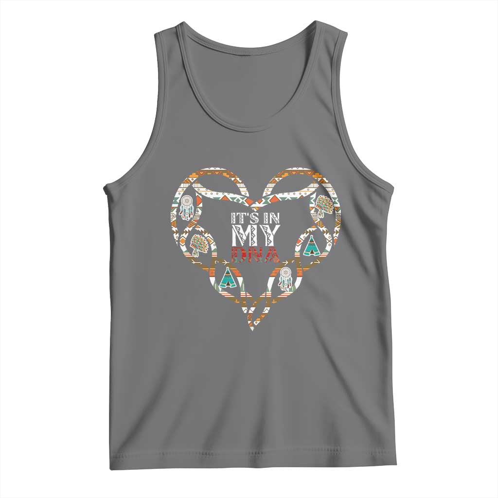 Native American Indian Tank Top It Is In My DNA TS14 Black Heather Print Your Wear