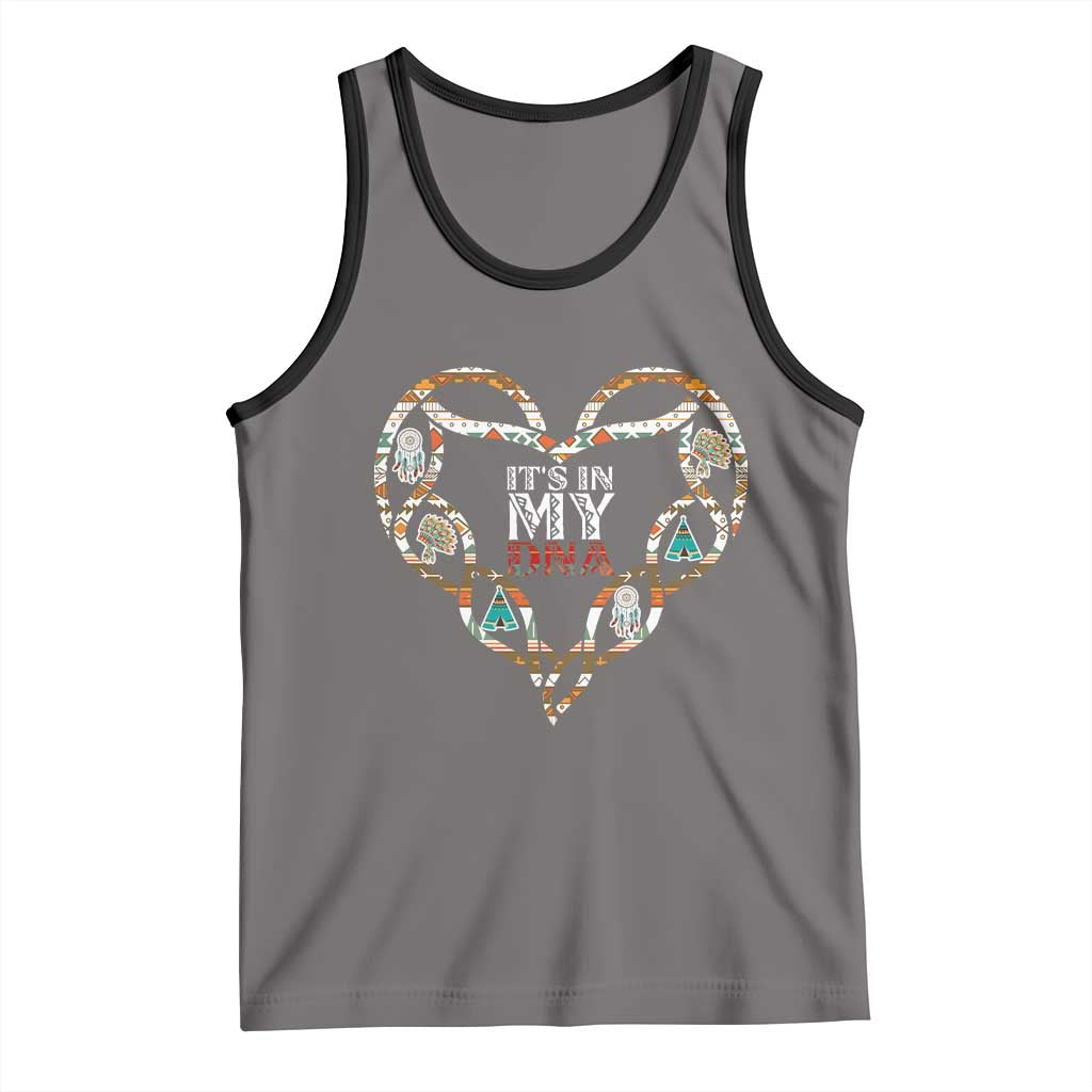 Native American Indian Tank Top It Is In My DNA TS14 Deep Heather Black Print Your Wear