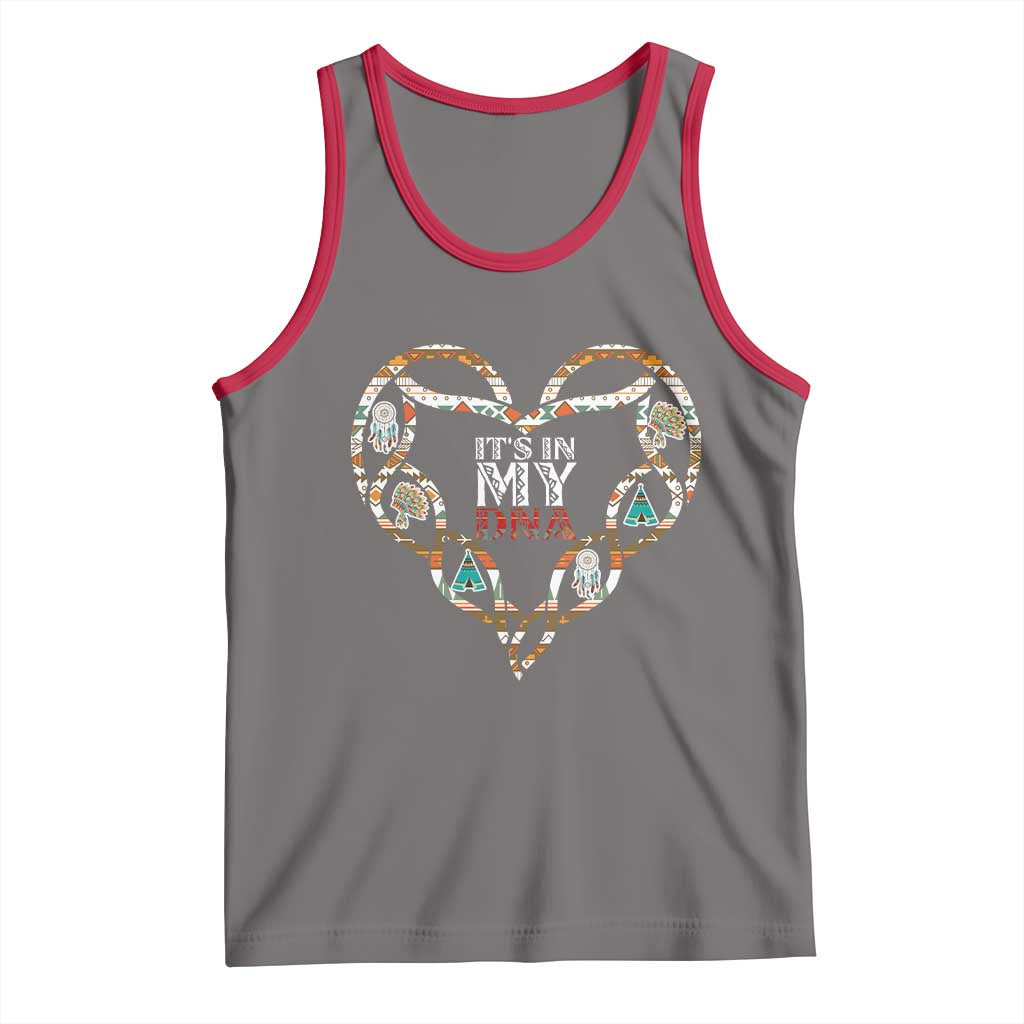 Native American Indian Tank Top It Is In My DNA TS14 Deep Heather Red Print Your Wear