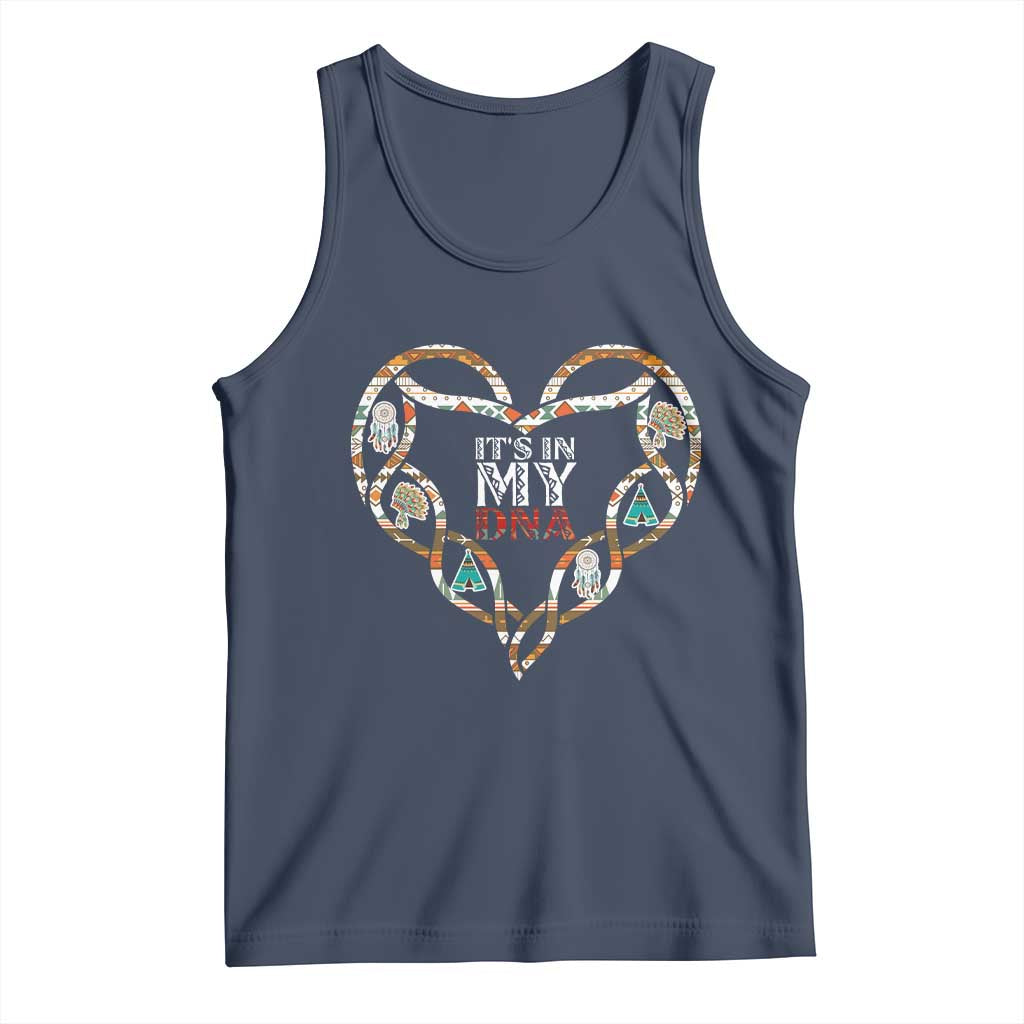 Native American Indian Tank Top It Is In My DNA TS14 Navy Print Your Wear