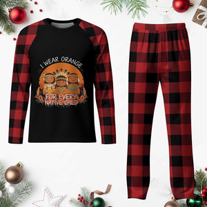 Native American Child Plaid Pajama Set I Wear Orange For Every Native Child TS14 Buffalo Plaid Print Your Wear
