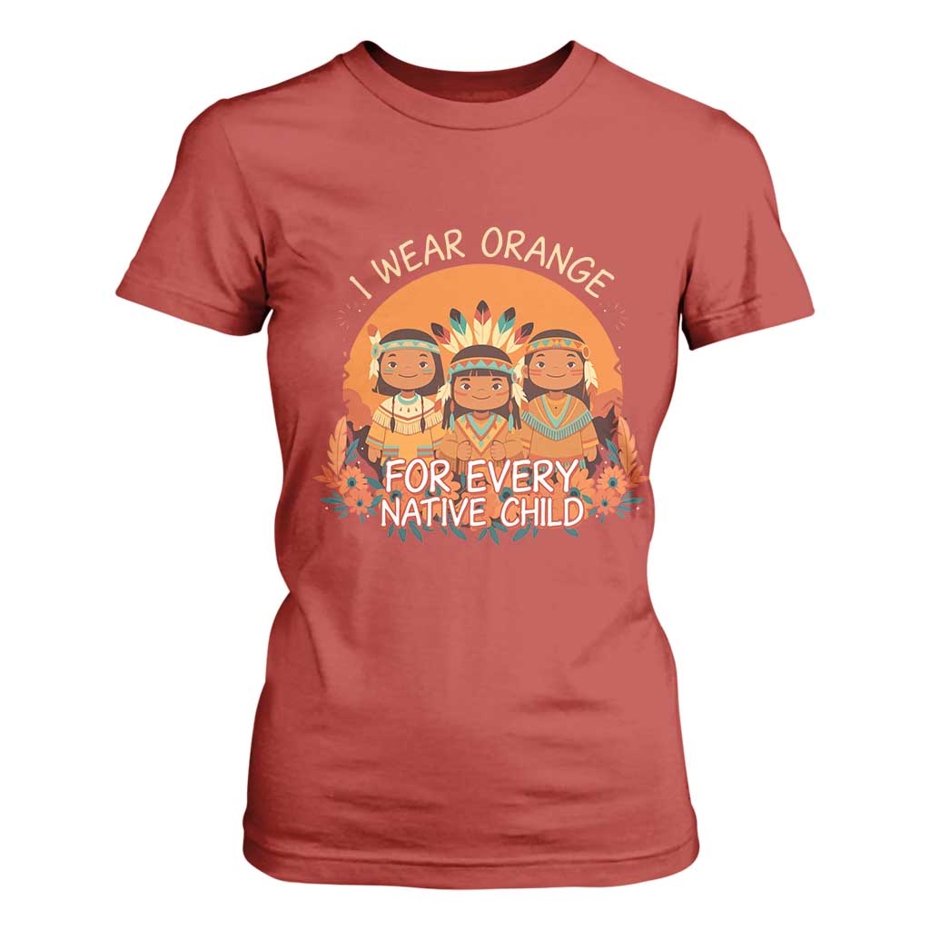 Native American Child T Shirt For Women I Wear Orange For Every Native Child TS14 Red Print Your Wear