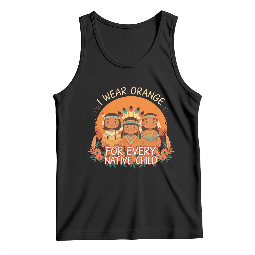 Native American Child Tank Top I Wear Orange For Every Native Child TS14 Black Print Your Wear