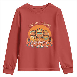 Native American Child Youth Sweatshirt I Wear Orange For Every Native Child TS14 Red Print Your Wear