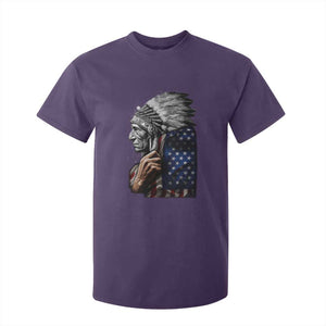 Indian Chief Native American USA Flag T Shirt For Kid - Print Your Wear
