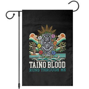 Indigenous Taino Warrior Puerto Rico Carribbean Culture Garden Flag Taino Blood Runs Through Me TS14 Black Print Your Wear