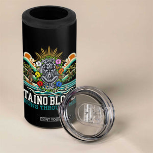 Indigenous Taino Warrior Puerto Rico Carribbean Culture 4 in 1 Can Cooler Tumbler Taino Blood Runs Through Me TS14 Print Your Wear