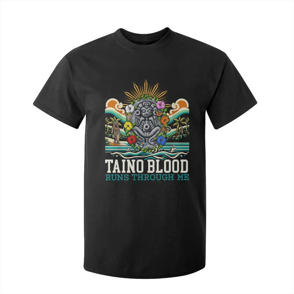 Indigenous Taino Warrior Puerto Rico Carribbean Culture T Shirt For Kid Taino Blood Runs Through Me TS14 Black Print Your Wear