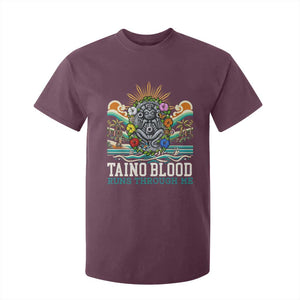 Indigenous Taino Warrior Puerto Rico Carribbean Culture T Shirt For Kid Taino Blood Runs Through Me TS14 Maroon Print Your Wear
