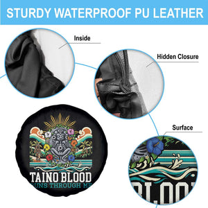 Indigenous Taino Warrior Puerto Rico Carribbean Culture Spare Tire Cover Taino Blood Runs Through Me TS14 Print Your Wear