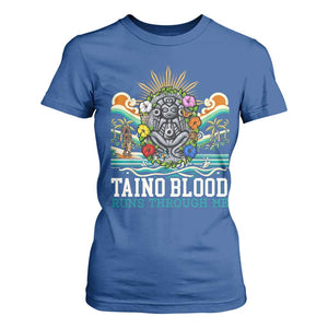 Indigenous Taino Warrior Puerto Rico Carribbean Culture T Shirt For Women Taino Blood Runs Through Me TS14 Royal Blue Print Your Wear