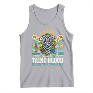 Indigenous Taino Warrior Puerto Rico Carribbean Culture Tank Top Taino Blood Runs Through Me TS14 Athletic Heather Print Your Wear