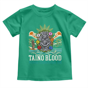 Indigenous Taino Warrior Puerto Rico Carribbean Culture Toddler T Shirt Taino Blood Runs Through Me TS14 Irish Green Print Your Wear