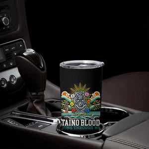 Indigenous Taino Warrior Puerto Rico Carribbean Culture Tumbler Cup Taino Blood Runs Through Me TS14 Print Your Wear