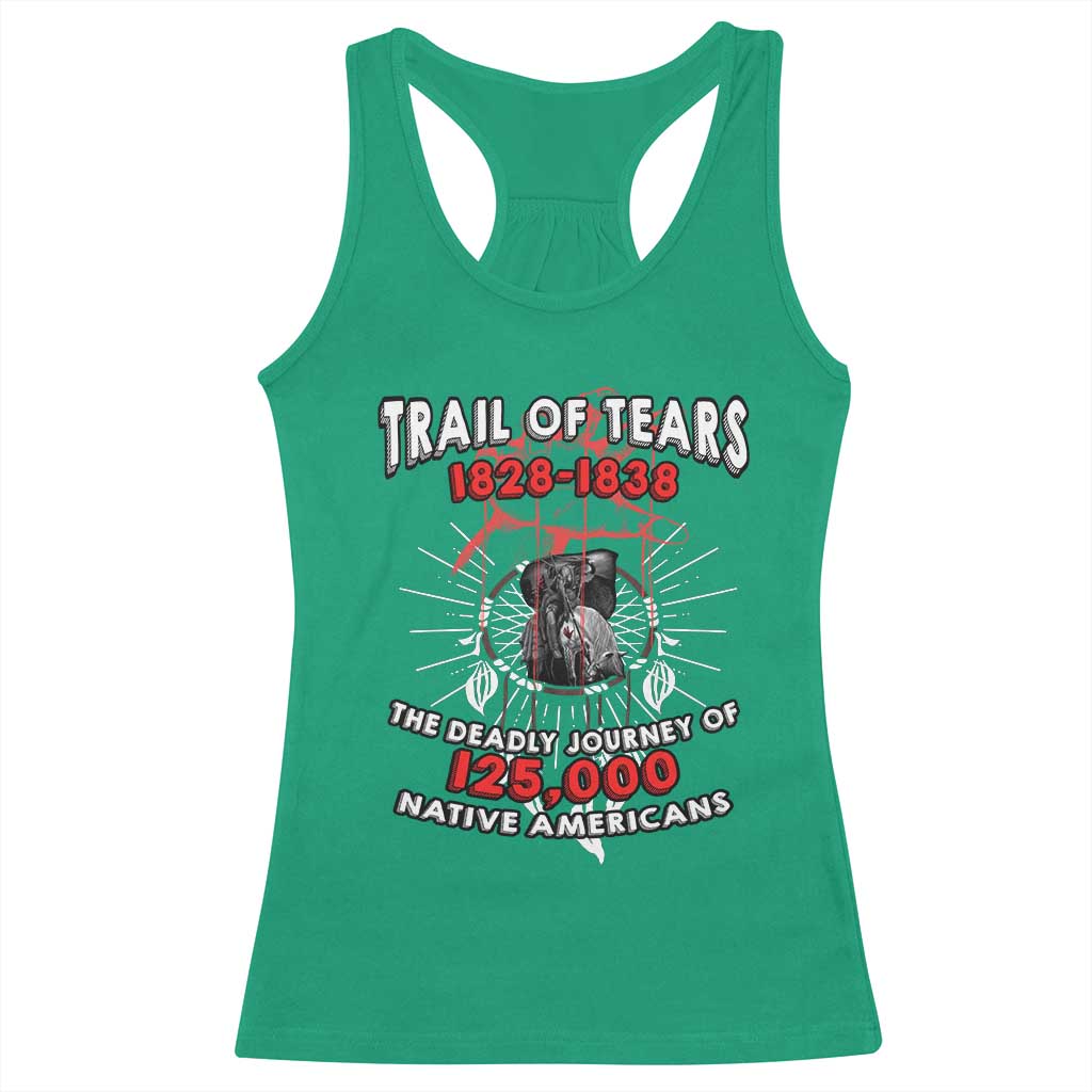 Native American Trail Of Tears Deadly Journey Racerback Tank Top TS14 Irish Green Print Your Wear