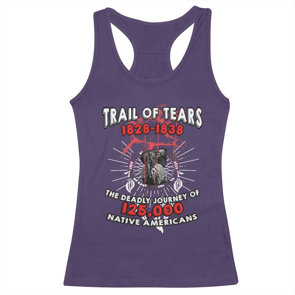 Native American Trail Of Tears Deadly Journey Racerback Tank Top TS14 Purple Print Your Wear