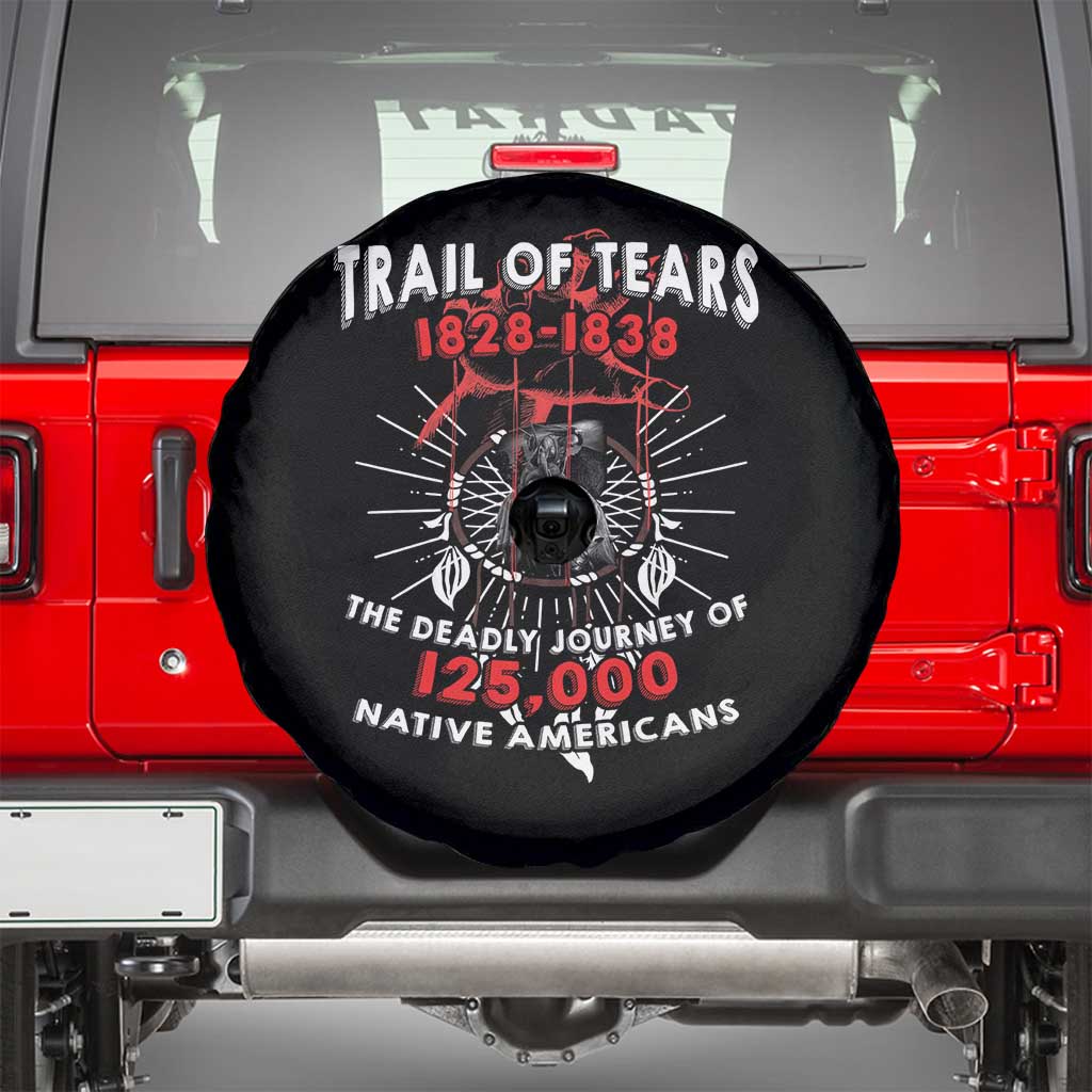 Native American Trail Of Tears Deadly Journey Spare Tire Cover TS14 Black Print Your Wear
