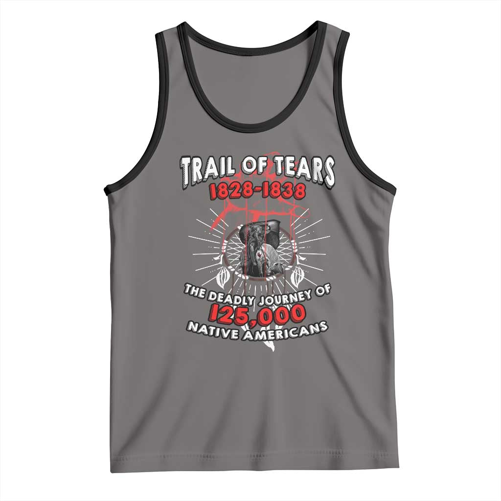 Native American Trail Of Tears Deadly Journey Tank Top TS14 Deep Heather Black Print Your Wear