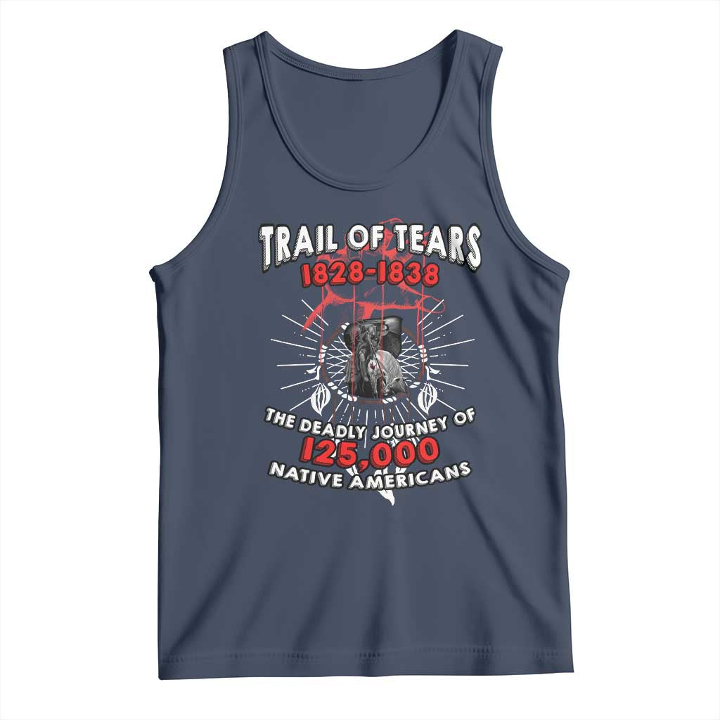 Native American Trail Of Tears Deadly Journey Tank Top TS14 Navy Print Your Wear