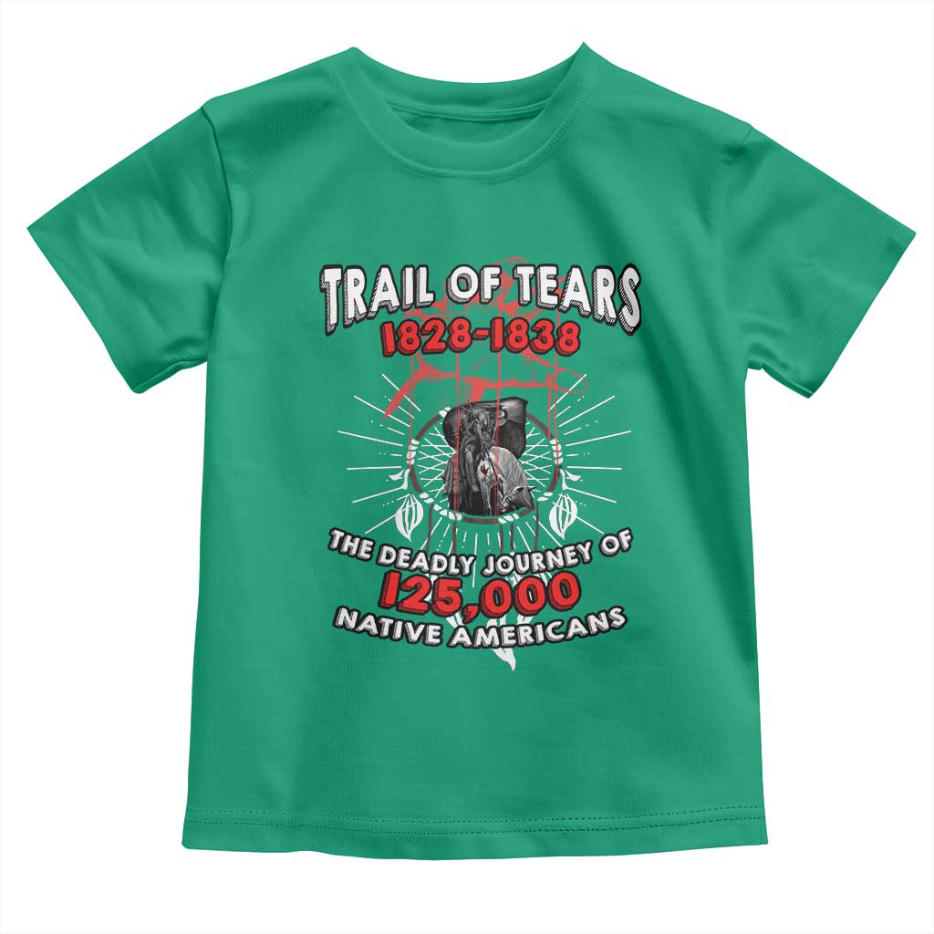 Native American Trail Of Tears Deadly Journey Toddler T Shirt TS14 Irish Green Print Your Wear
