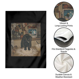 Spooky Biscuits Bakery Garden Flag Funny Black Cat Halloween Gift