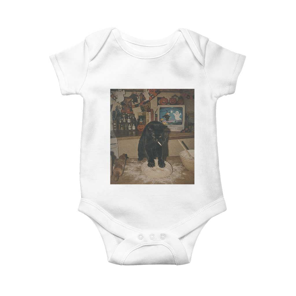 Spooky Biscuits Bakery Baby Onesie Funny Black Cat Halloween Gift