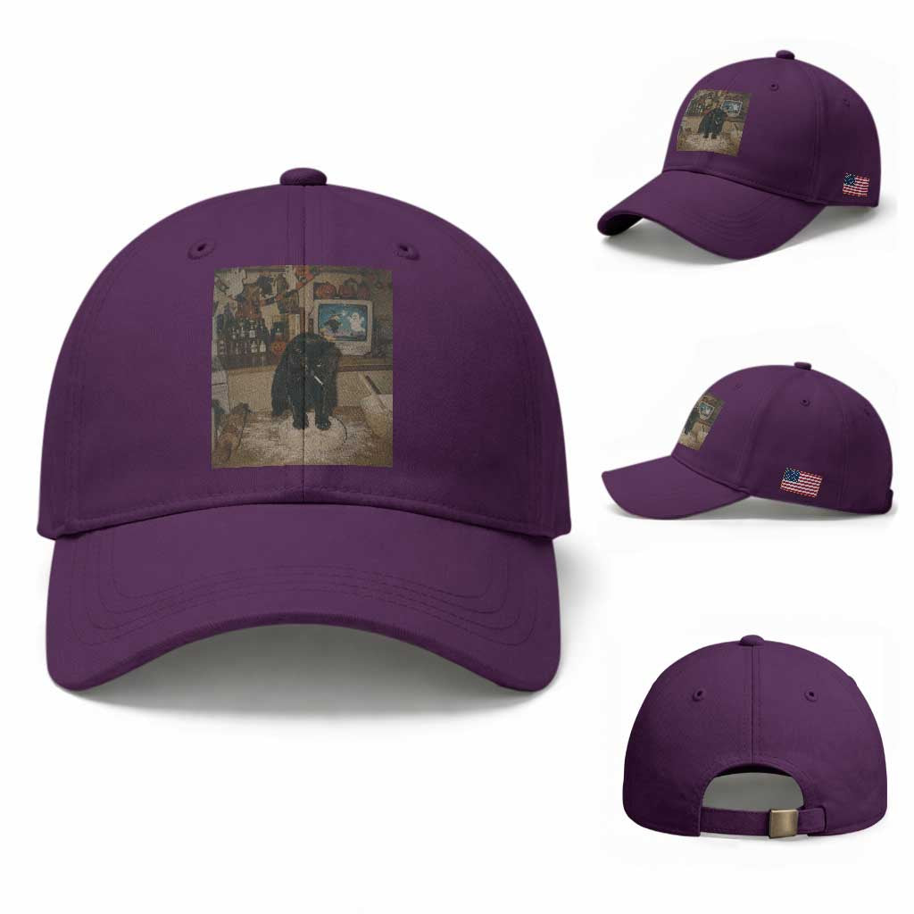 Spooky Biscuits Bakery Baseball Cap Funny Black Cat Halloween Gift