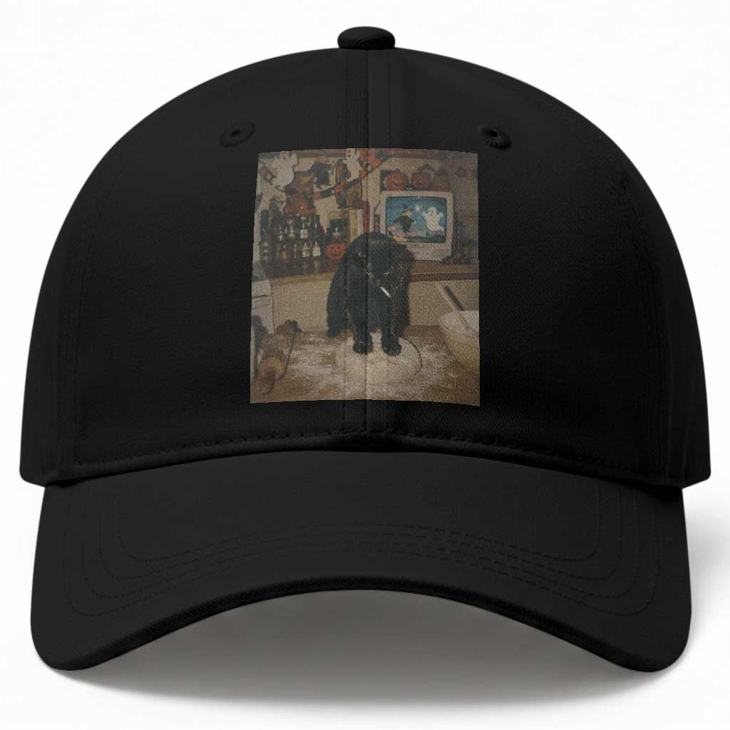 Spooky Biscuits Bakery Baseball Cap Funny Black Cat Halloween Gift TS14 Print Your Wear