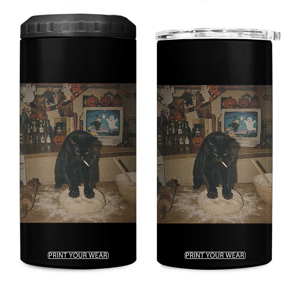 Spooky Biscuits Bakery 4 in 1 Can Cooler Tumbler Funny Black Cat Halloween Gift