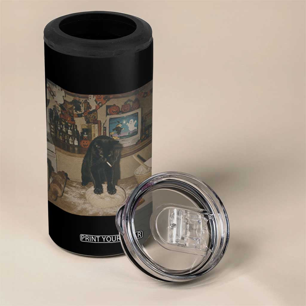 Spooky Biscuits Bakery 4 in 1 Can Cooler Tumbler Funny Black Cat Halloween Gift