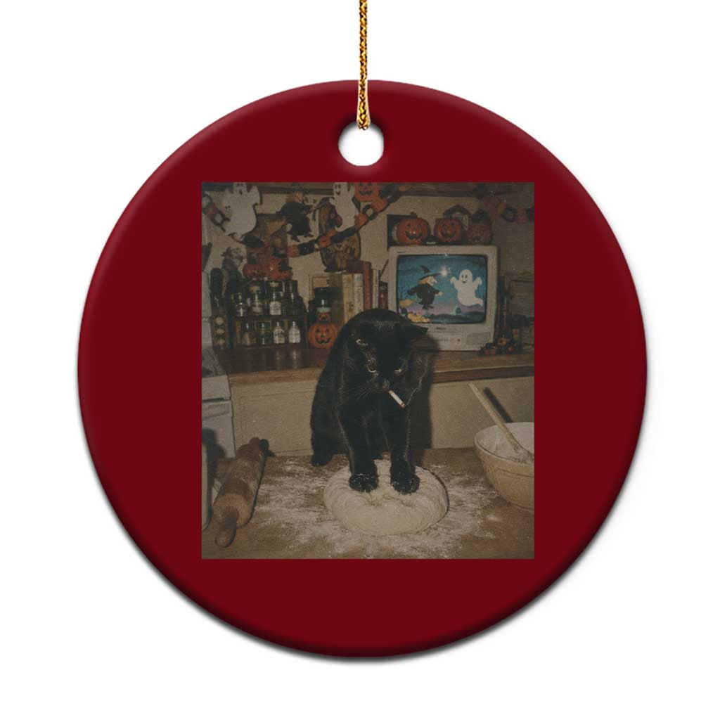 Spooky Biscuits Bakery Ceramic Ornament Funny Black Cat Halloween Gift TS14 1pc Red Print Your Wear