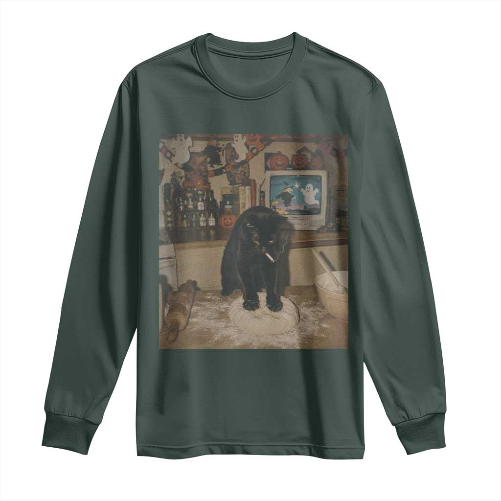 Spooky Biscuits Bakery Long Sleeve Shirt Funny Black Cat Halloween Gift