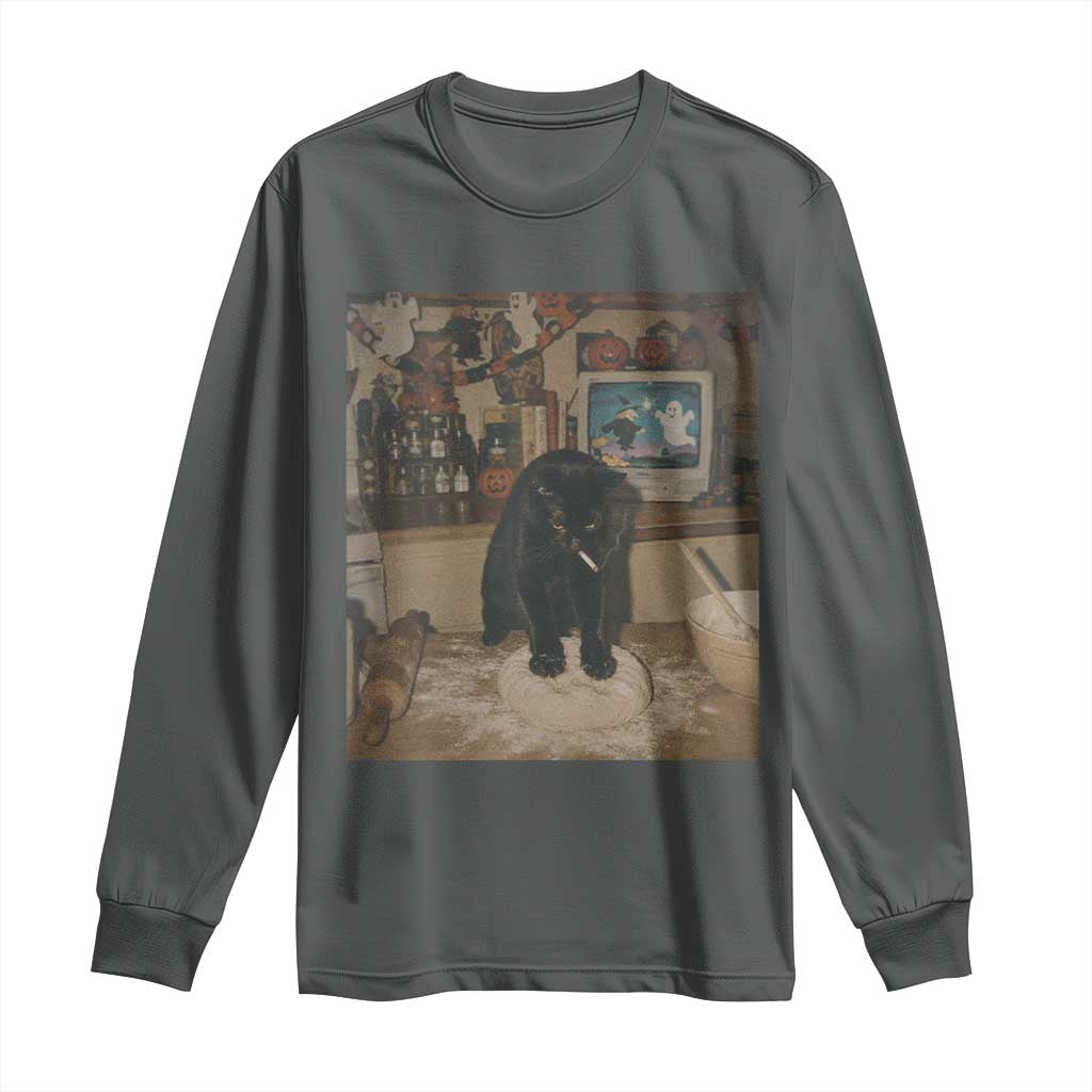 Spooky Biscuits Bakery Long Sleeve Shirt Funny Black Cat Halloween Gift