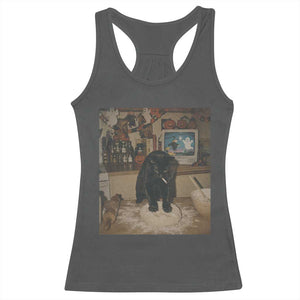 Spooky Biscuits Bakery Racerback Tank Top Funny Black Cat Halloween Gift
