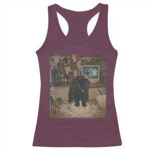Spooky Biscuits Bakery Racerback Tank Top Funny Black Cat Halloween Gift