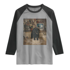 Spooky Biscuits Bakery Raglan Shirt Funny Black Cat Halloween Gift