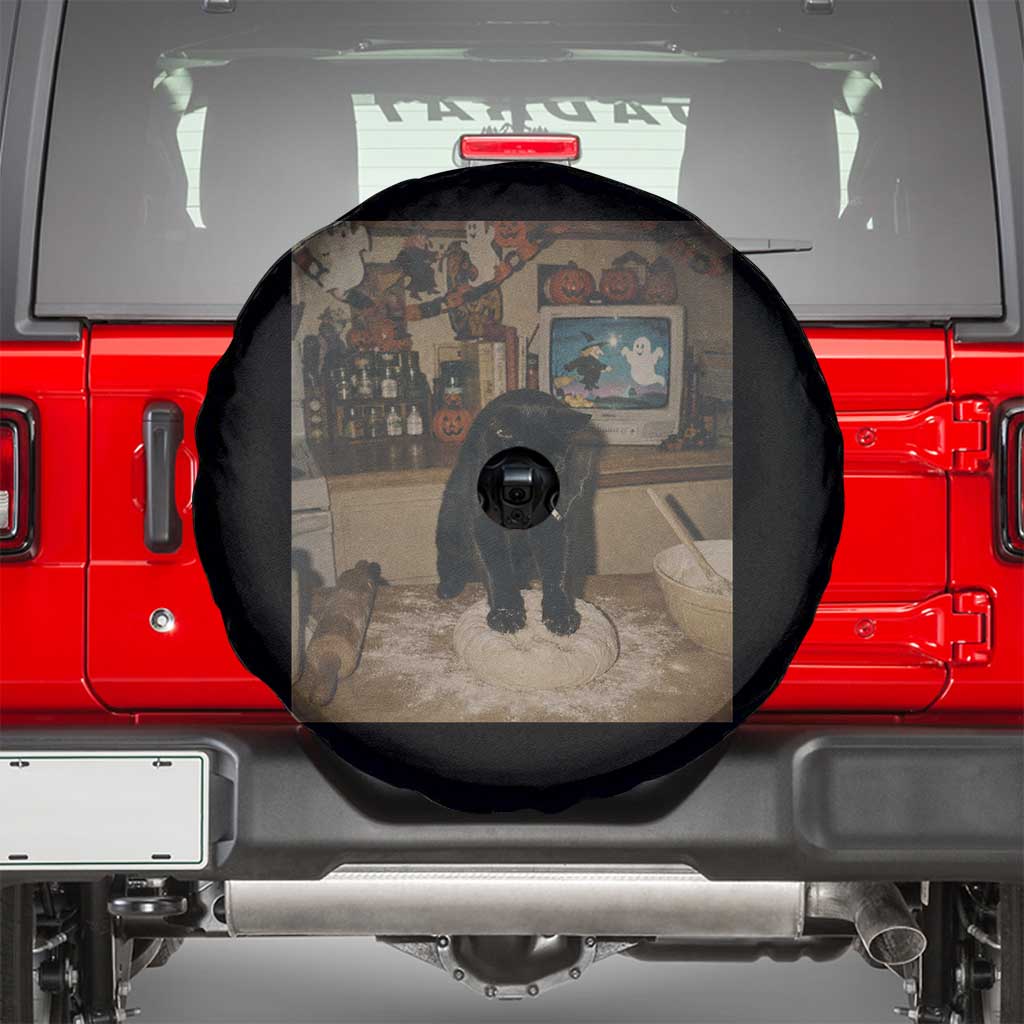 Spooky Biscuits Bakery Spare Tire Cover Funny Black Cat Halloween Gift