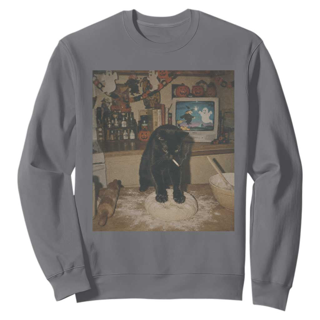 Spooky Biscuits Bakery Sweatshirt Funny Black Cat Halloween Gift